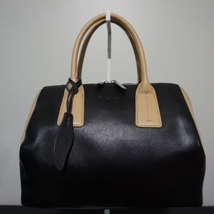 Charles Jourdan color block leather satchel